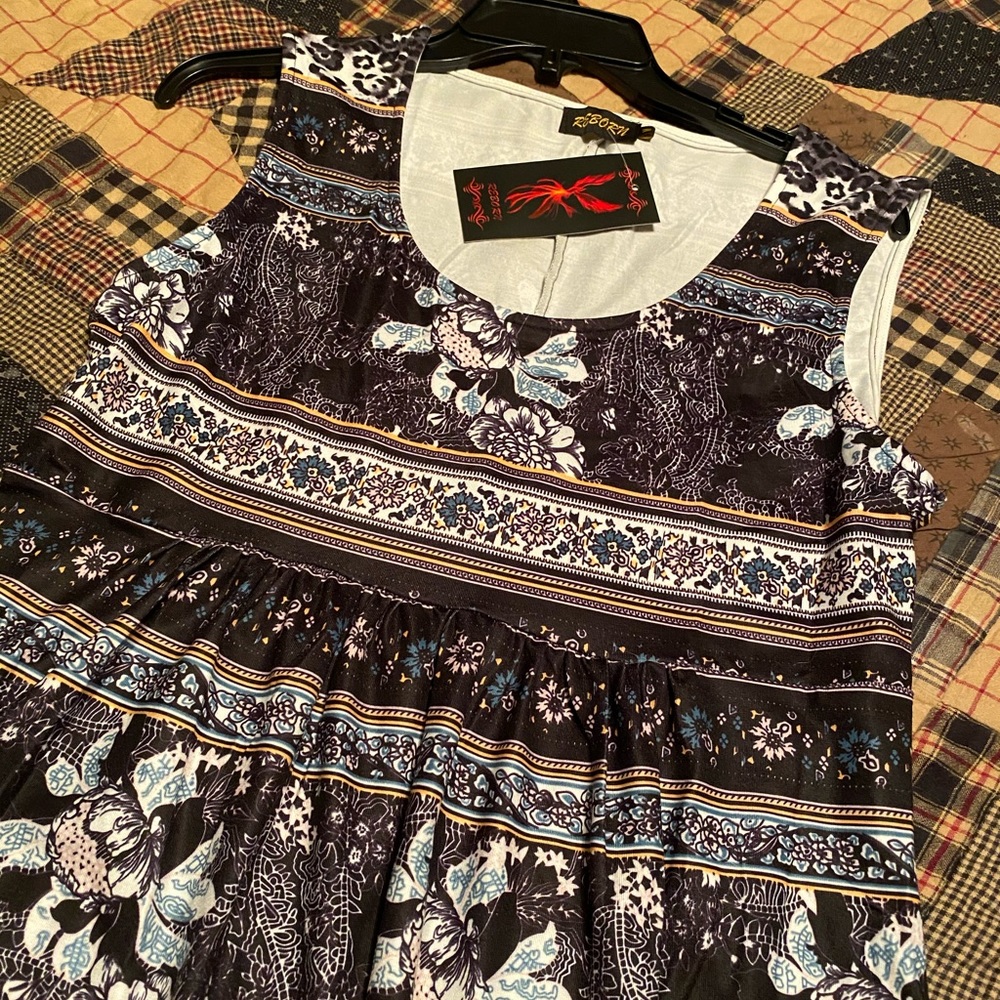 Black tunic with empire waist